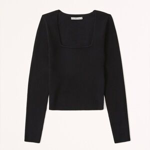 Abercrombie square neck ottoman long sleeve top.